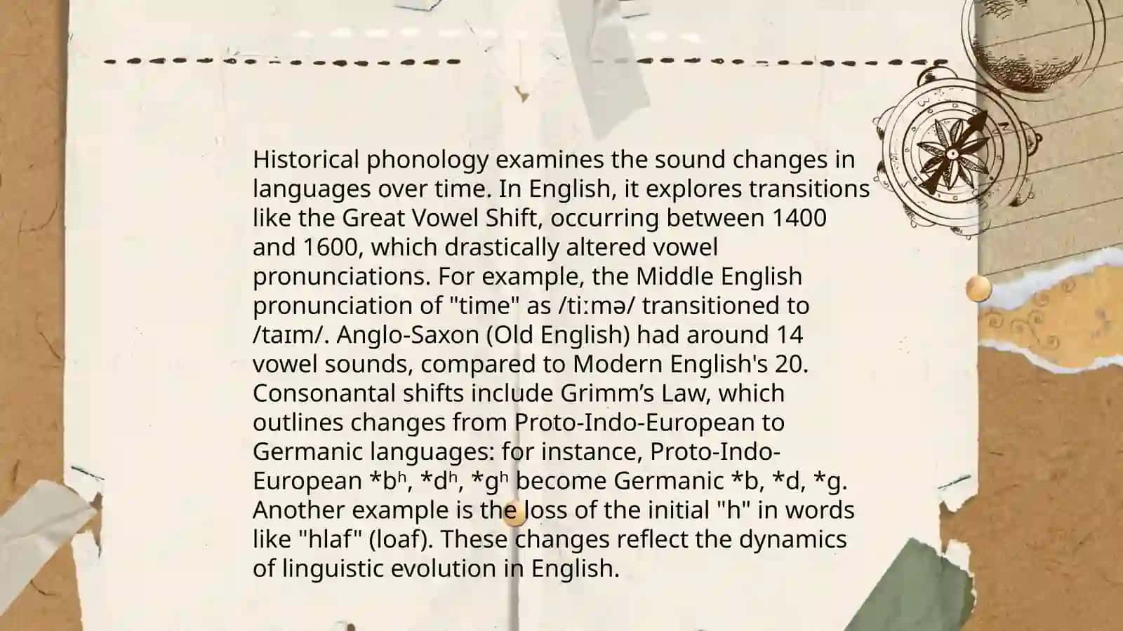Phonological changes in Linguistics 3