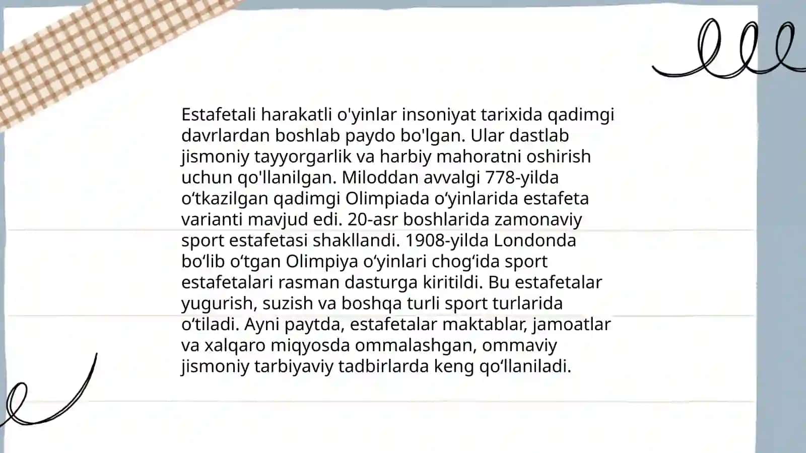 Estefetali harakatli o'yinlarni o'rgatish 3