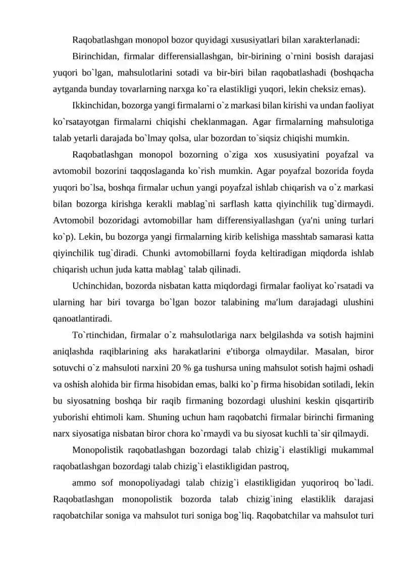 OLIGOPOLIYA VA MONOPOLISTIK RAQOBAT 3