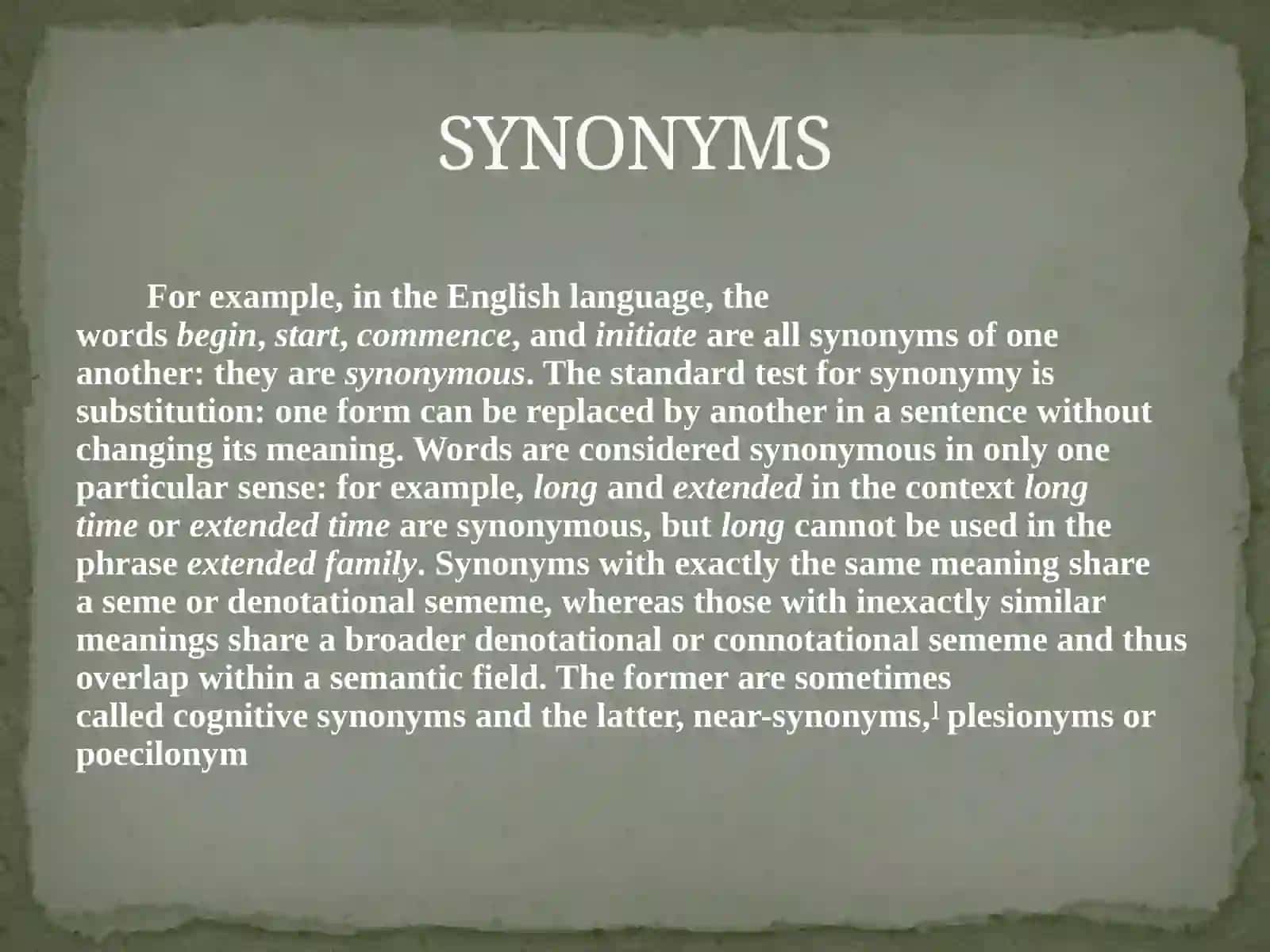 Synonym, antonym and homonyms 3