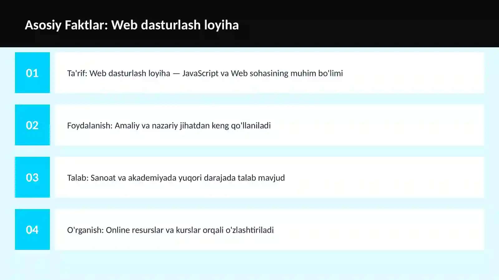 DASTURLASH | JAVASCRIPT VA WEB 3
