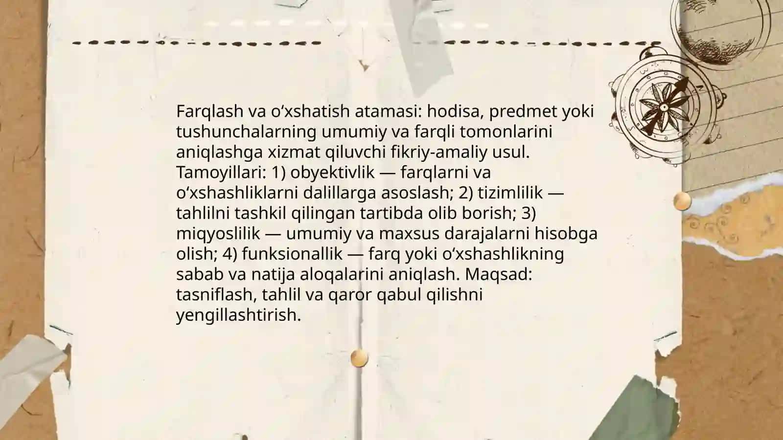 Farqlash va oʻxshatish 3