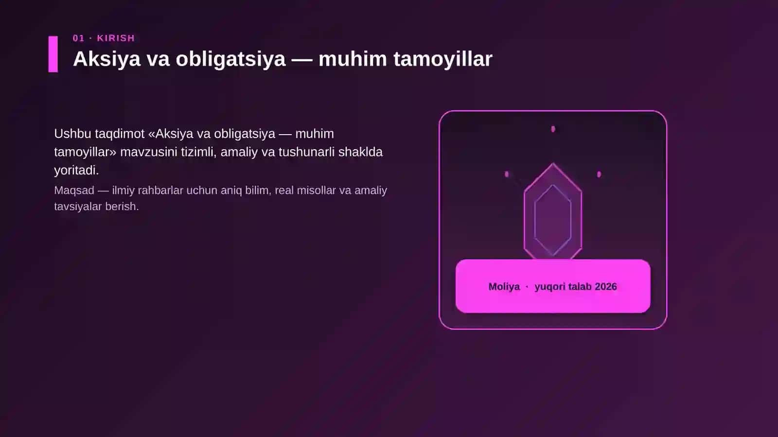 Aksiya va obligatsiya — muhim tamoyillar 3