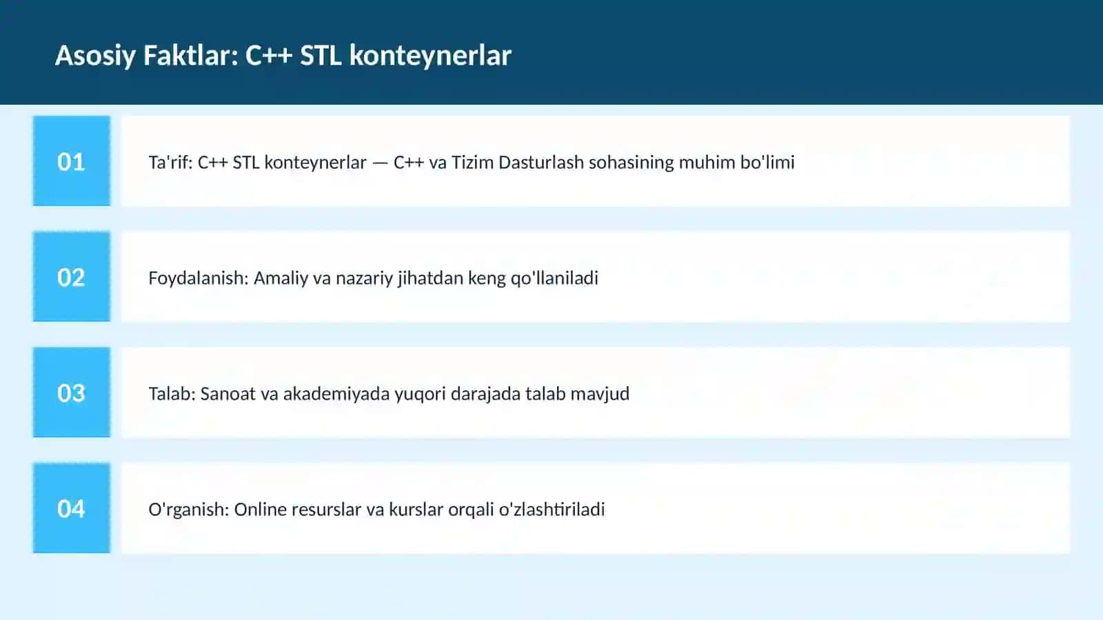 C++ VA TIZIM DASTURLASH 3