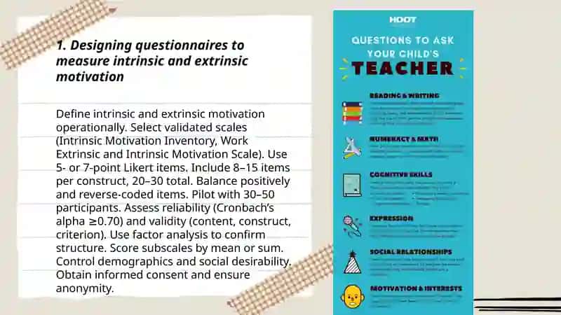Questionnaire and Interview: Motivation at Work or Study 3