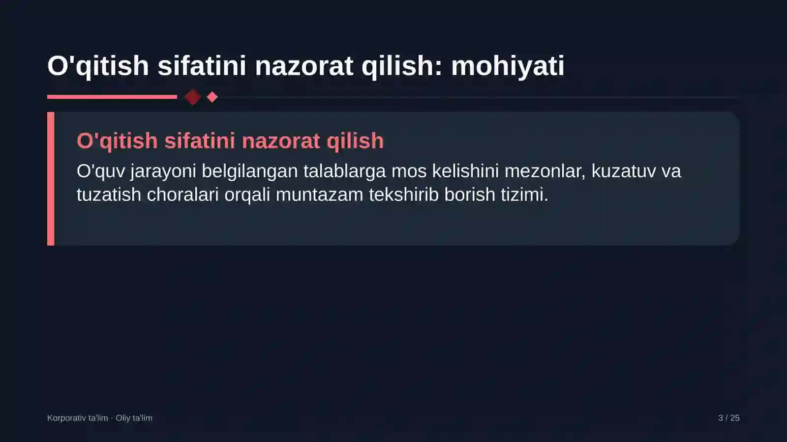 Dam olish maskanlarida o'qitish sifatini nazorat qilish 3