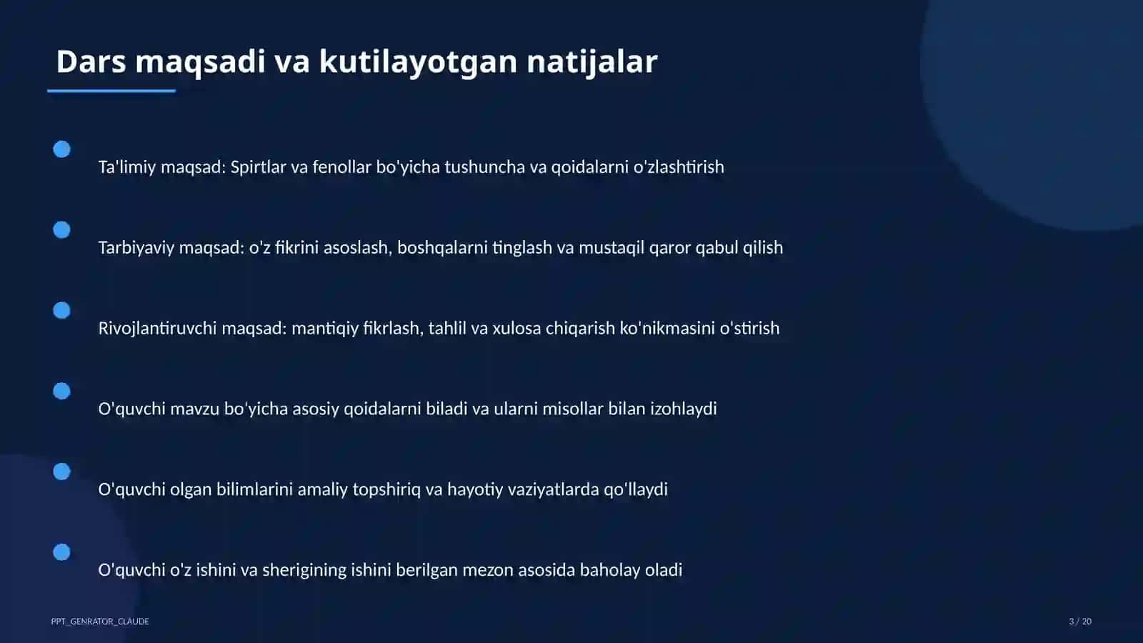 Spirtlar va fenollar (10-sinf) 3