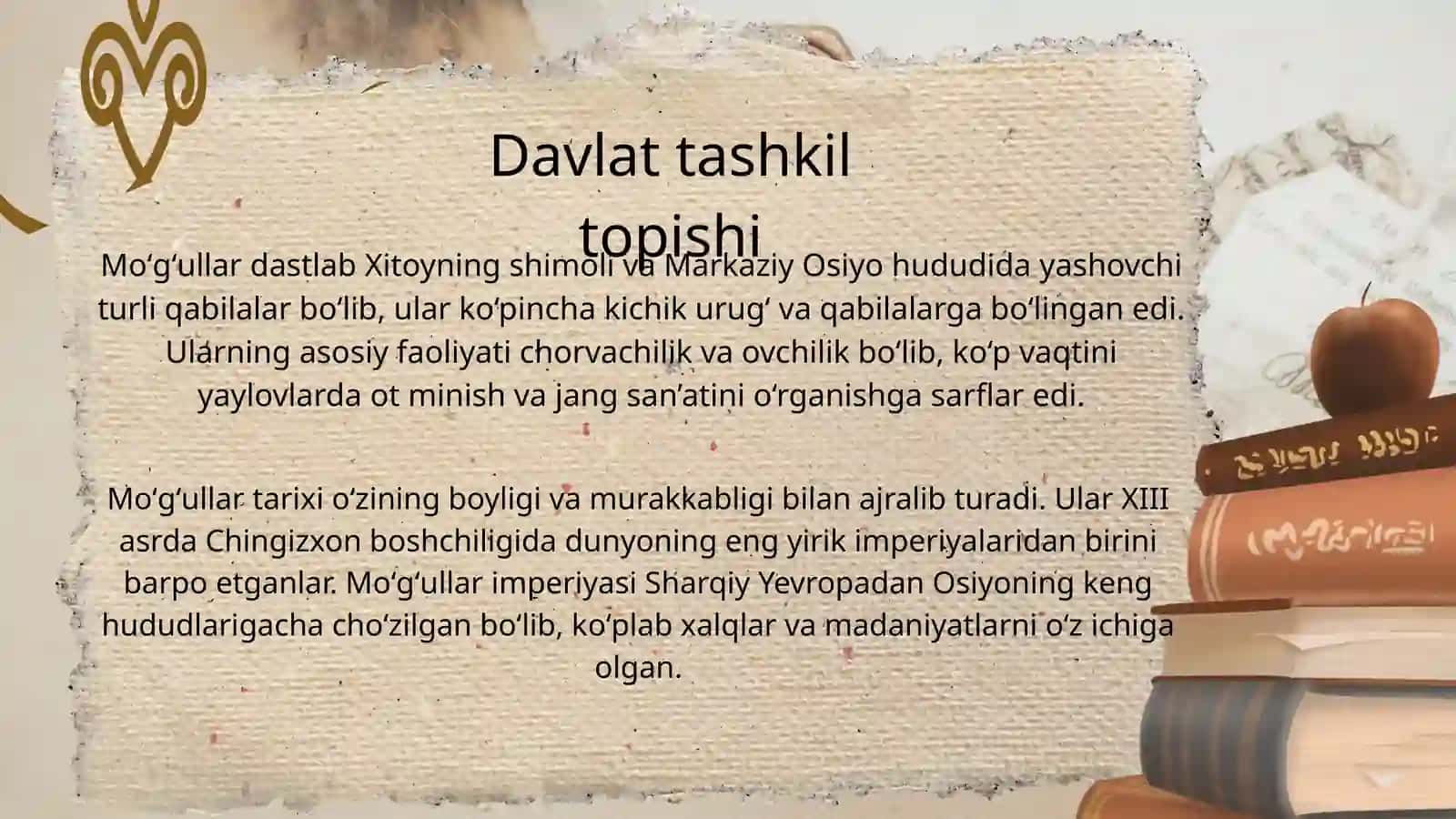 MOGʻULLAR DAVLATINING TASHKIL TOPISHI 3