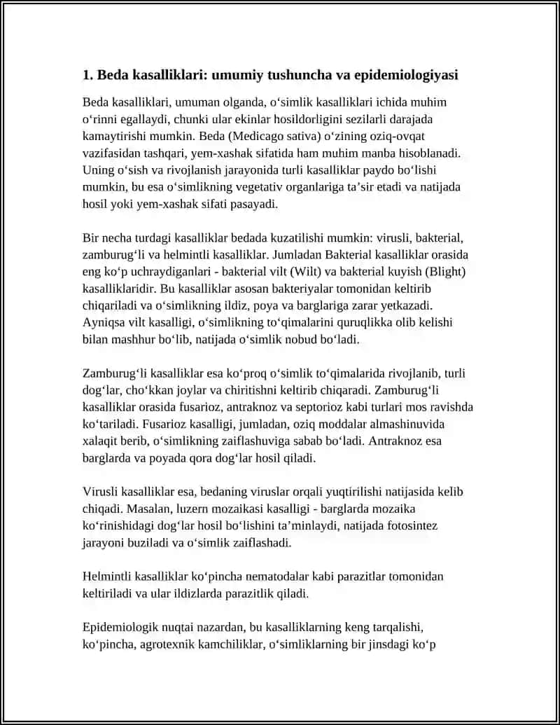 Beda kasalliklari 3