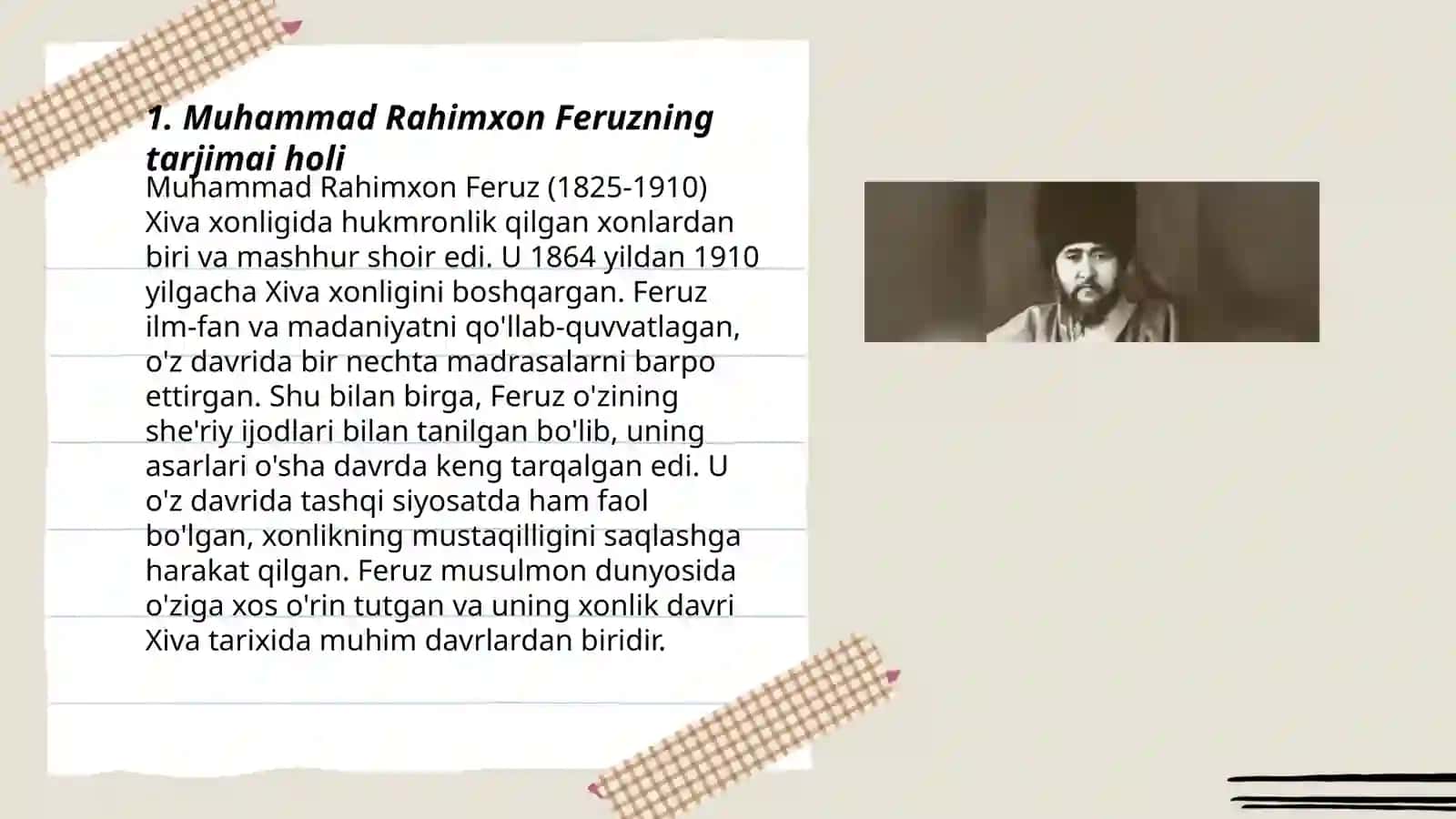 Muhammad Rahimxon Feruz hayoti va ijodi 3