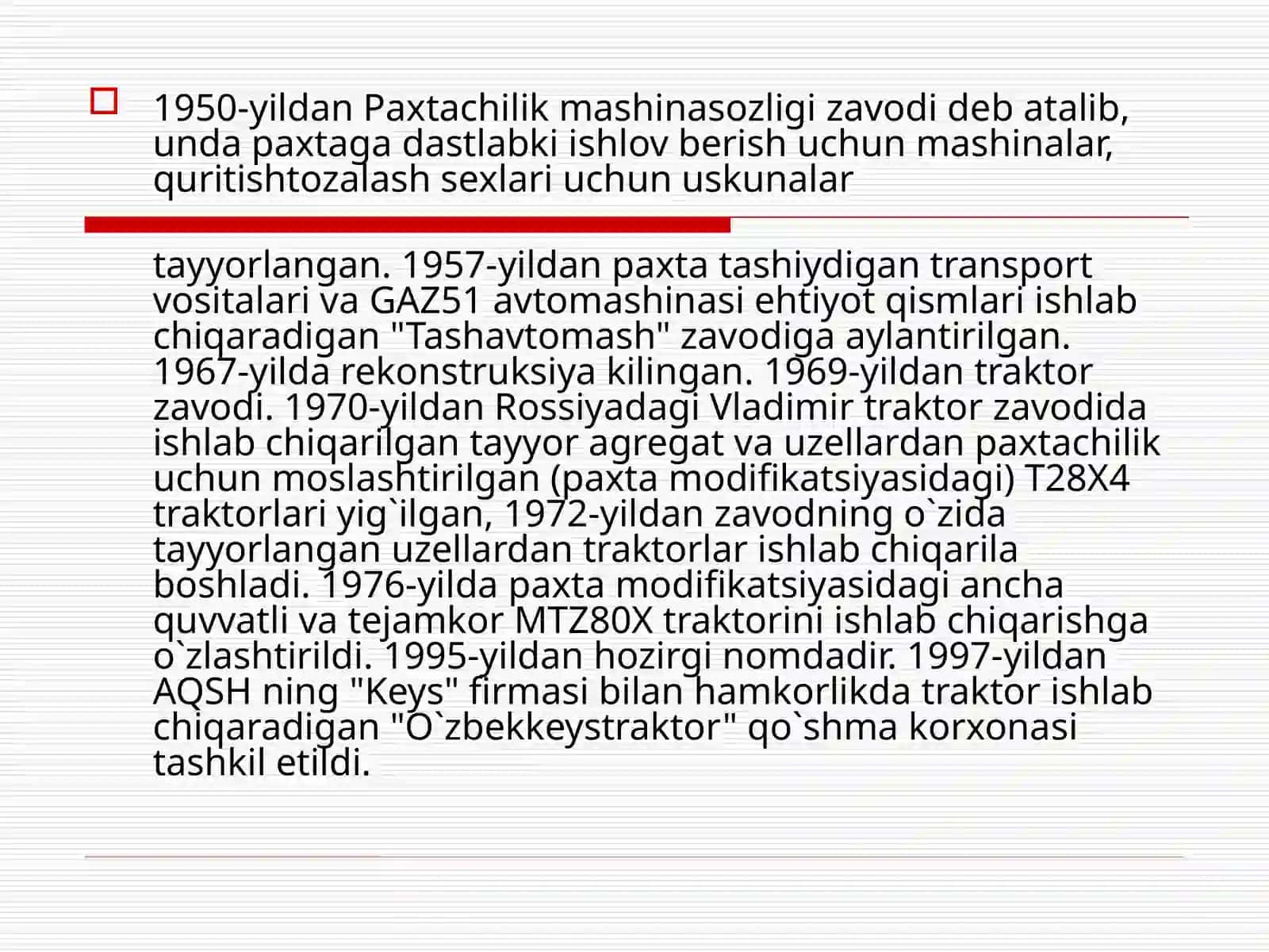 TOSHKENT TRAKTOR ZAVODI: KECHA VA BUGUN 3
