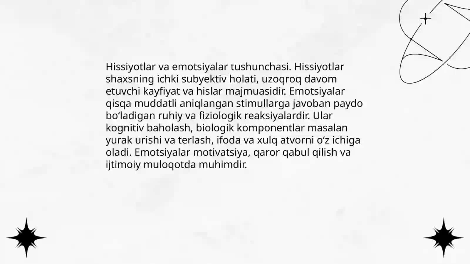 Hissiyotlar va emotsiyalar 3