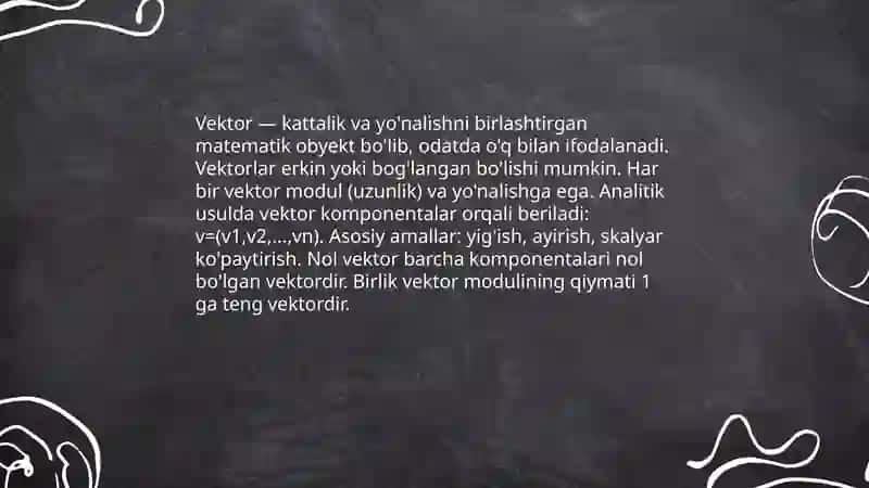 Vektorlarni tashkil etish 3