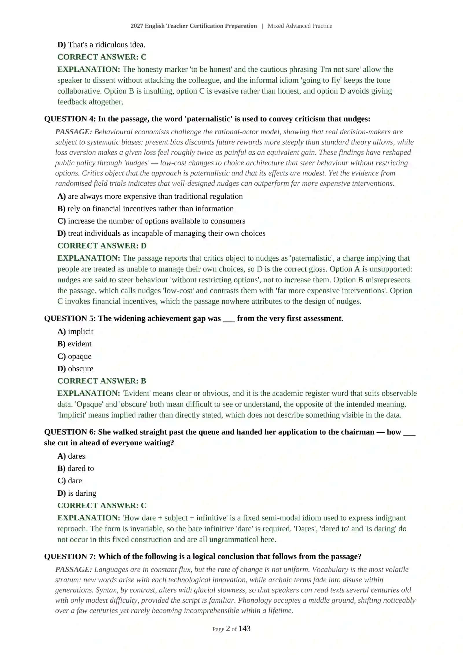 2027 English Teacher Certification Preparation 3