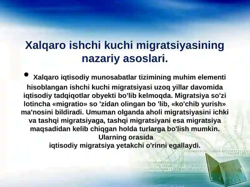 Xalqaro ishchi kuchi migratsiyasining nazariy asoslari 3
