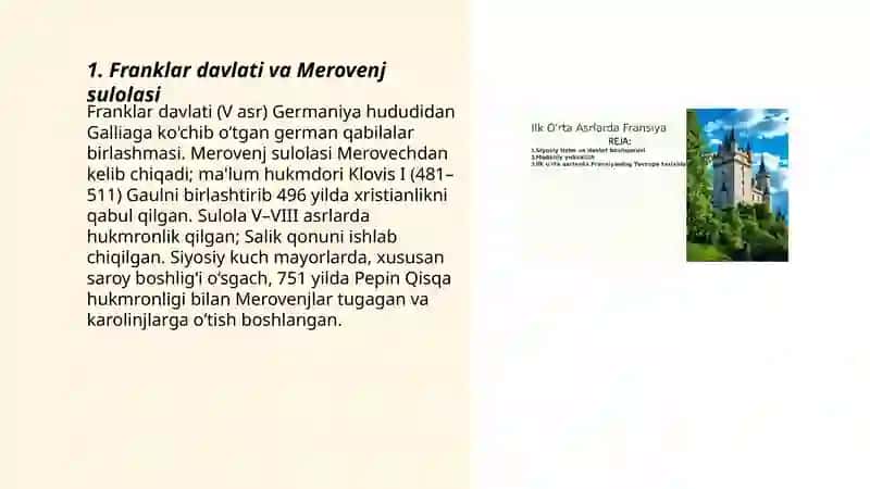 Ilk o'rta asirlarda g'arb yevropa dablatlarii 3