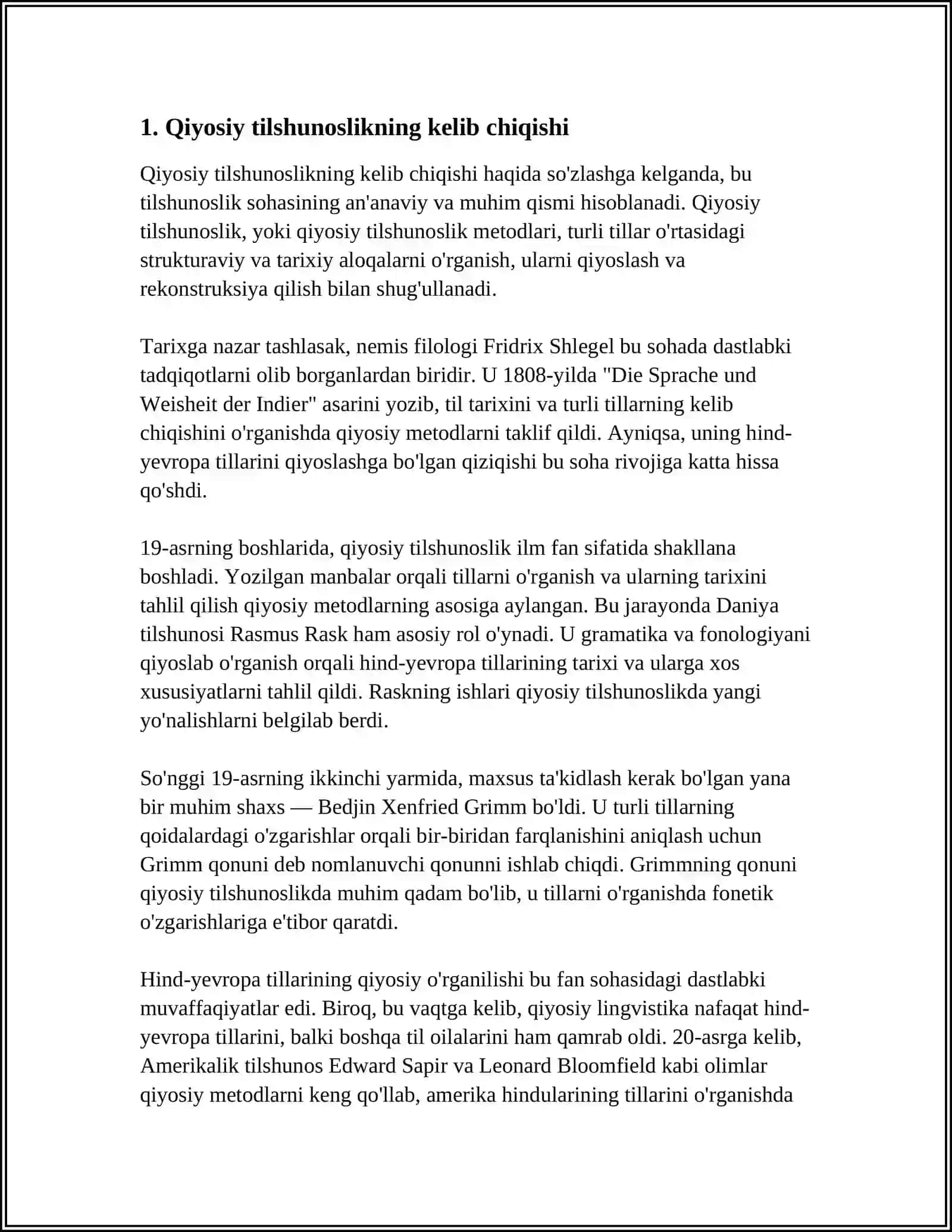 QIYOSIY TILSHUNOSLIK TARIXI 3