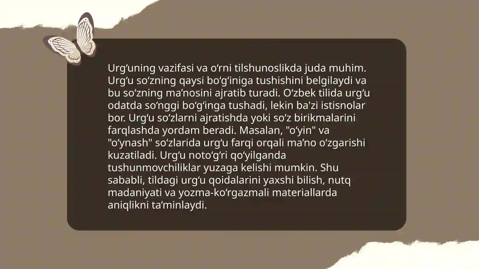Urg‘u va bo‘g‘in 3