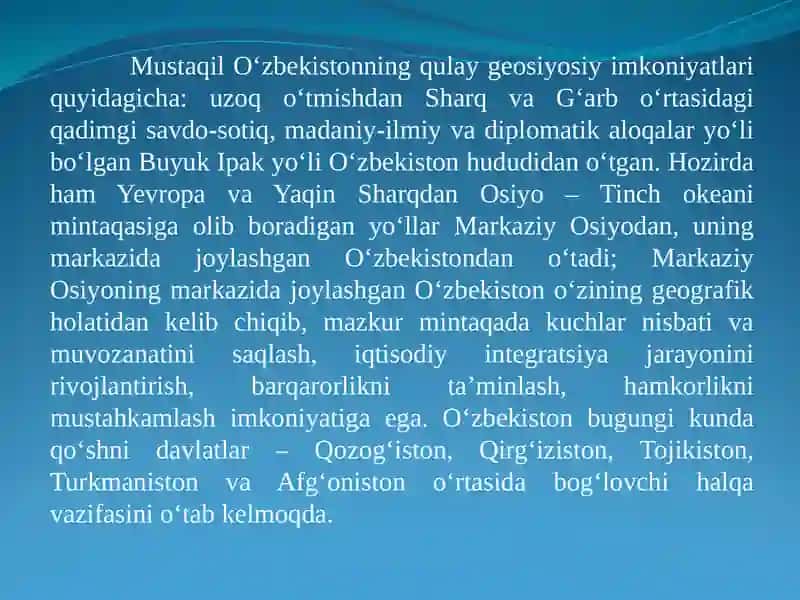 O‘zbekiston va jahon hamjamiyati 3