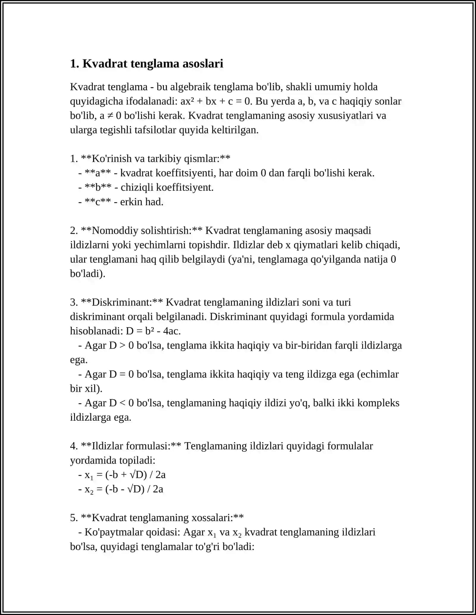 KVADRAT TENGLAMA 3