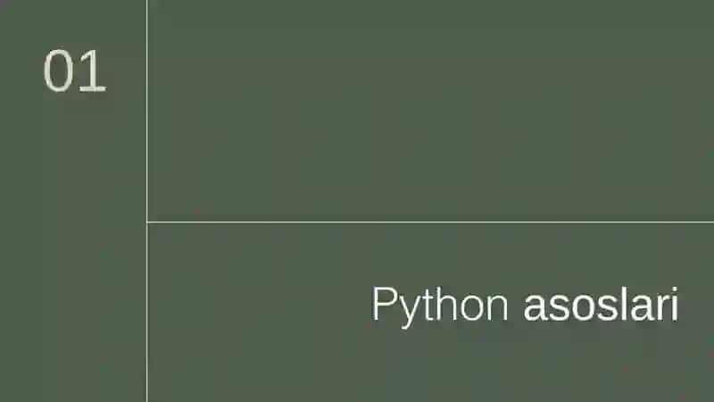Python o‘rganish 3