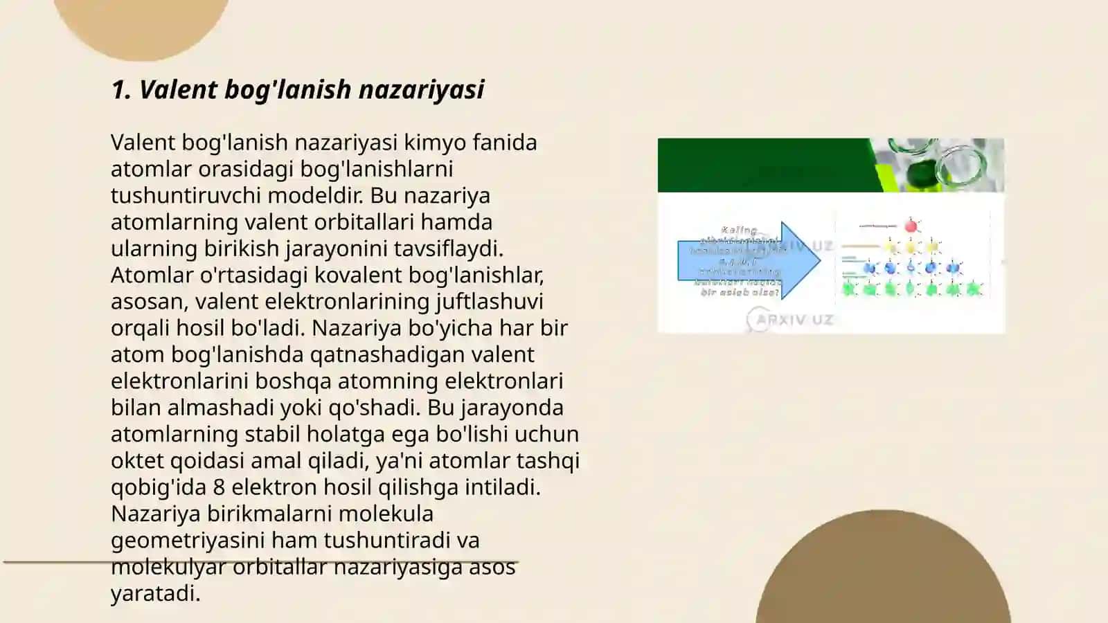 Valent bog'lanish nazariyasi 3