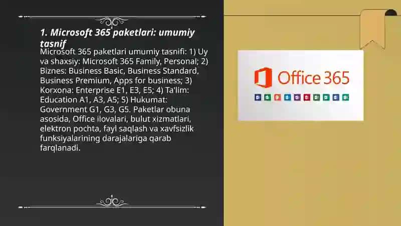 Microsoft 365 paketlari 3