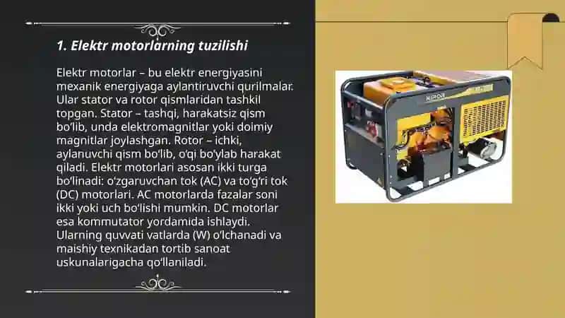 Elektr motorlar va generatorlar 3
