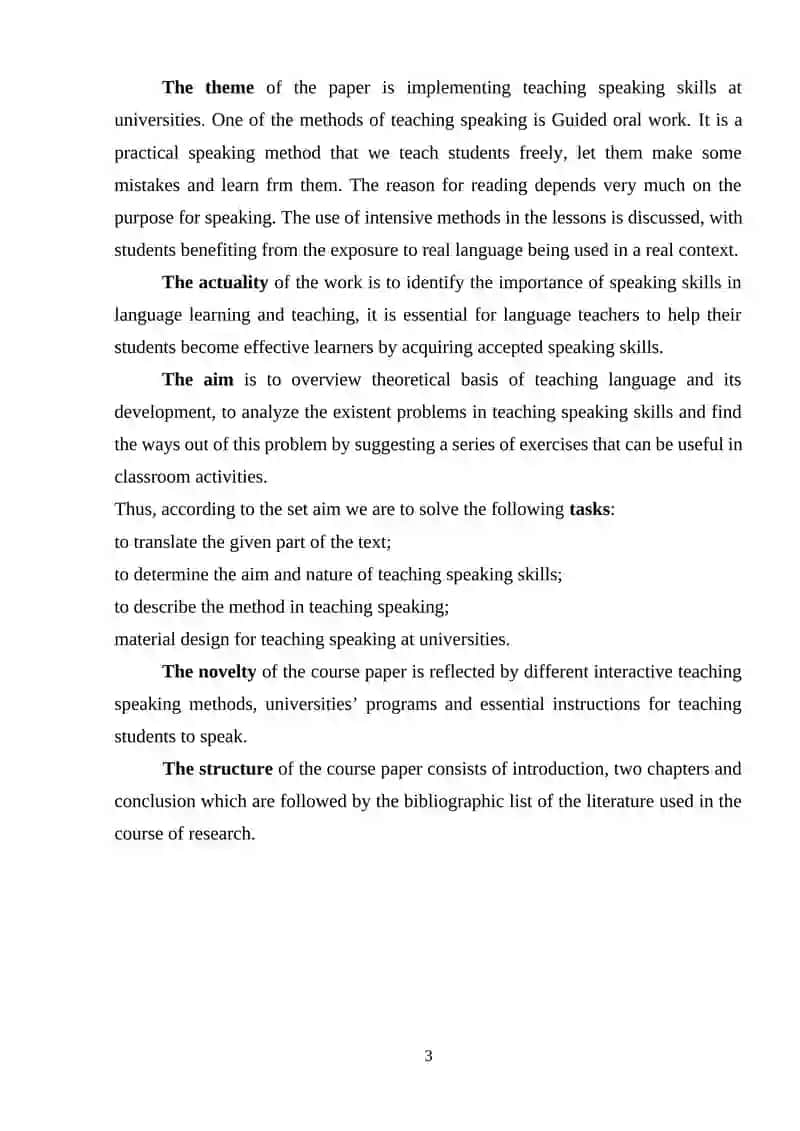 Guided Oral Work in FLT 3