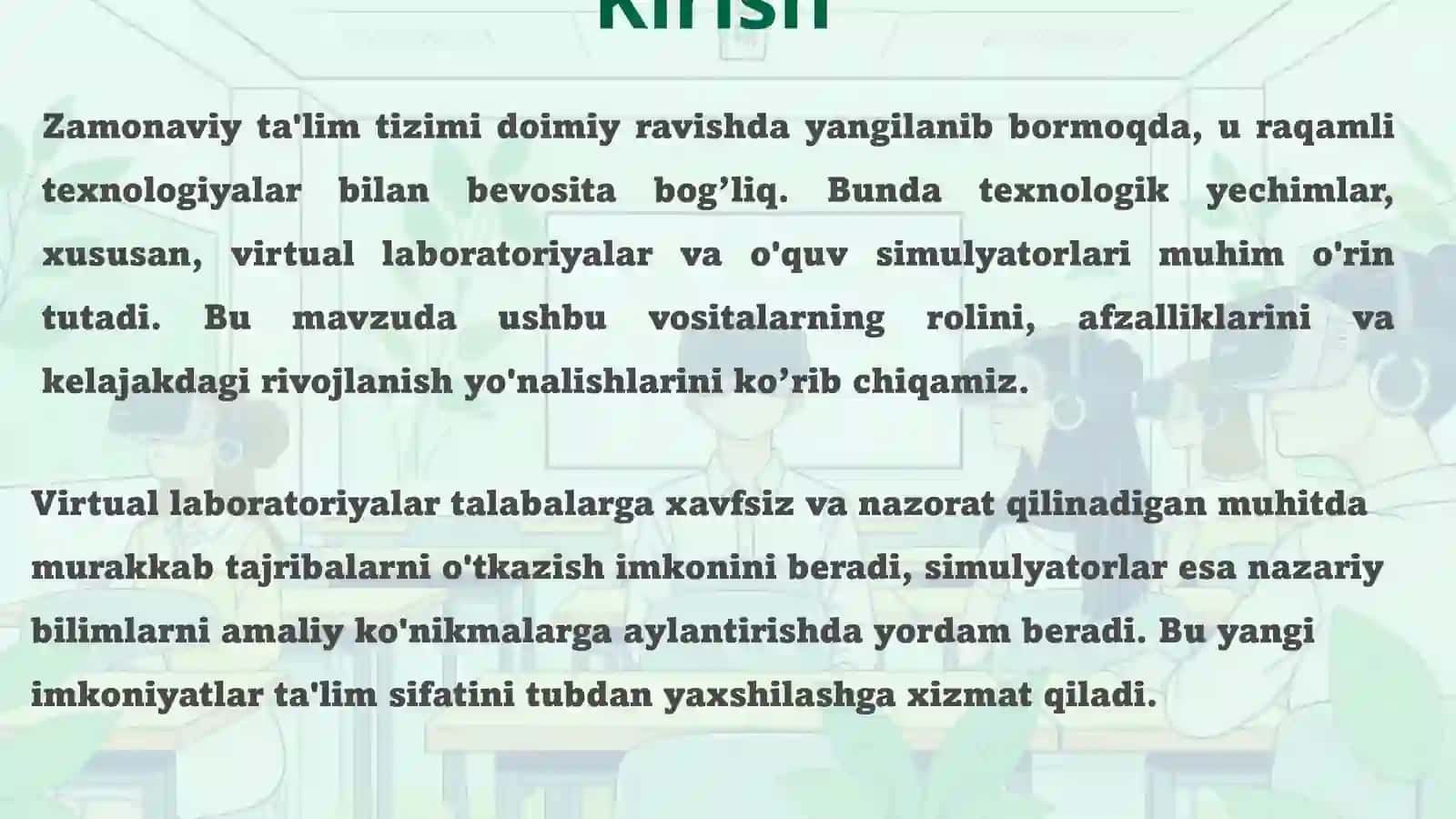 "Virtual laboratoriyalar" mavzusida tayyor slayd 3