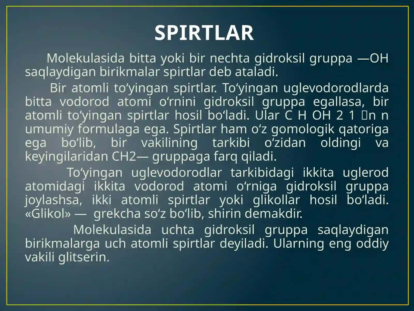 Kislorodli organik birikmalar 3
