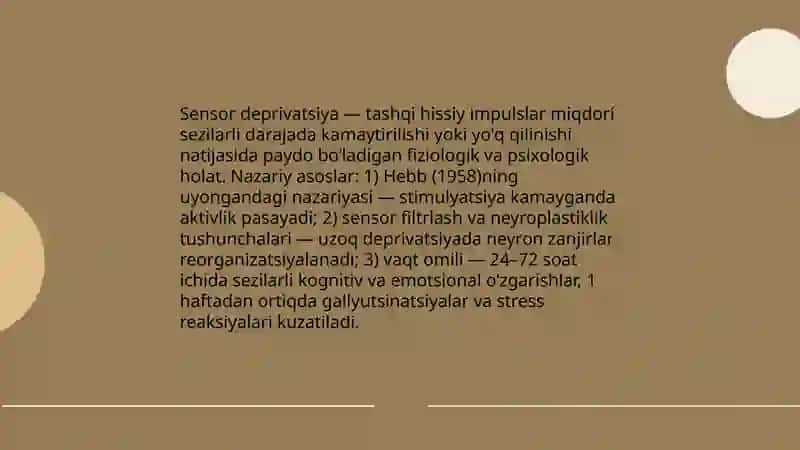 Sensor deprivatsiyasi 3