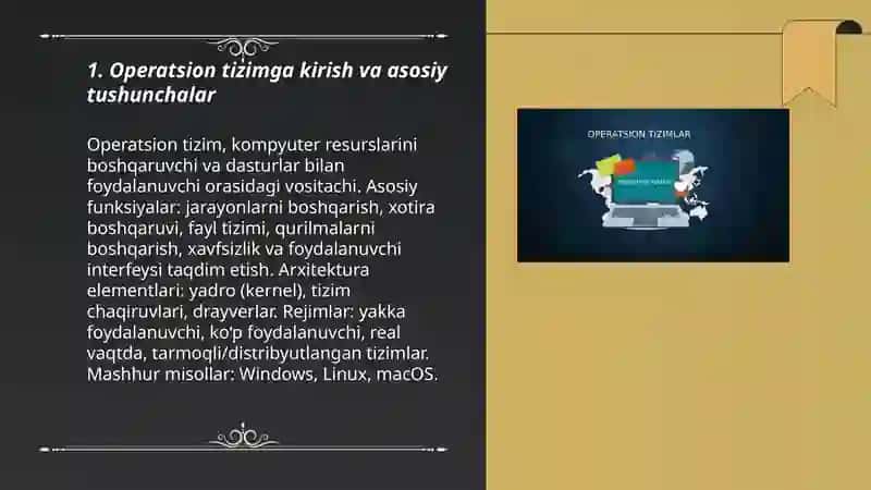 Operatsion tizimlar 3