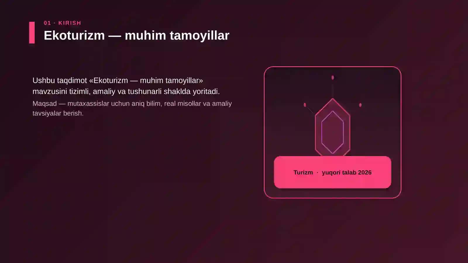 Ekoturizm — muhim tamoyillar 3