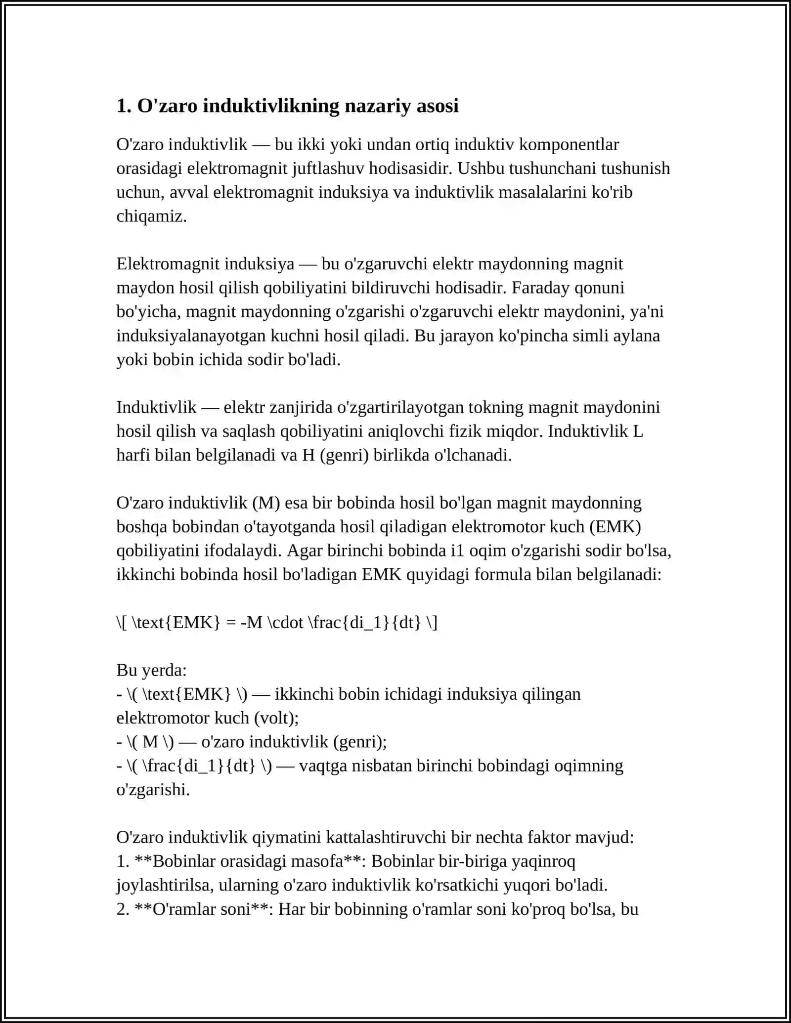 O'ZARO INDUKTSIYALI ZANJIRLAR 3