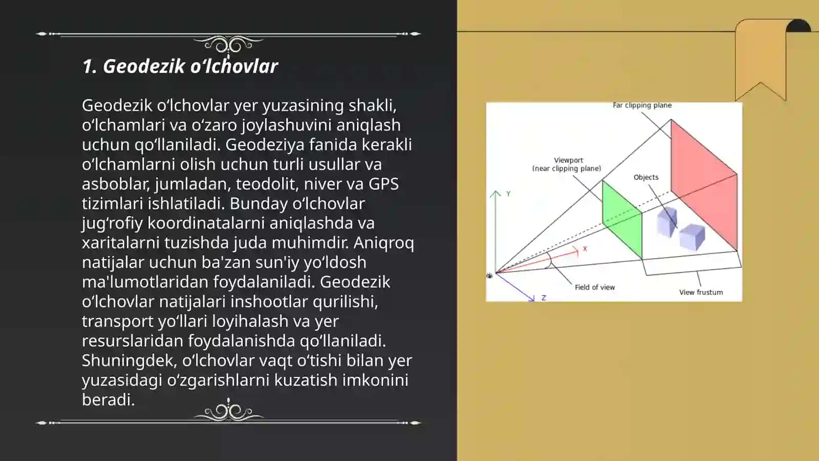 Geodezik o‘lchovlar 3