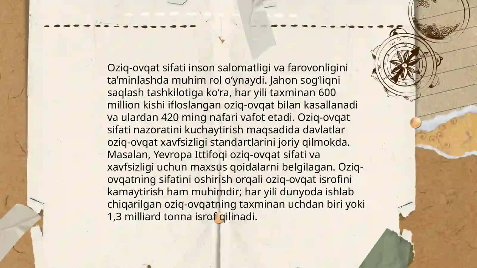 Oziq-ovqatning sifati 3