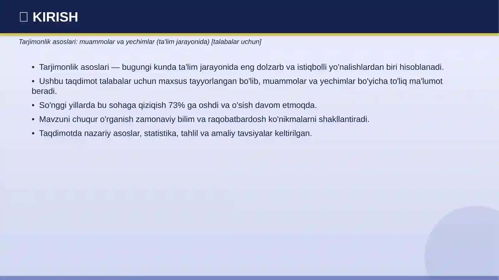 TARJIMONLIK ASOSLARI 3