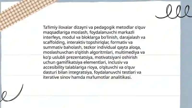 Taʼlimiy ilovalar ishlab chiqarish 3