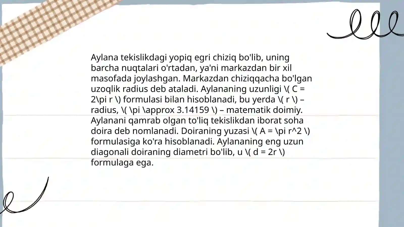 Aylana va doira 3