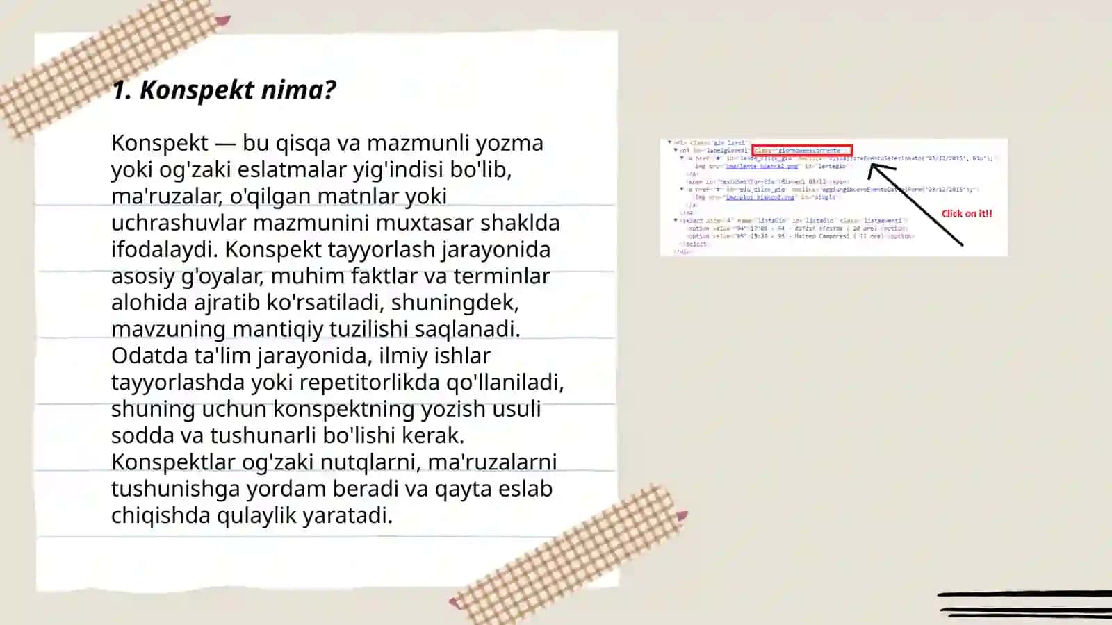 Konspekt Konpekt turlari 3