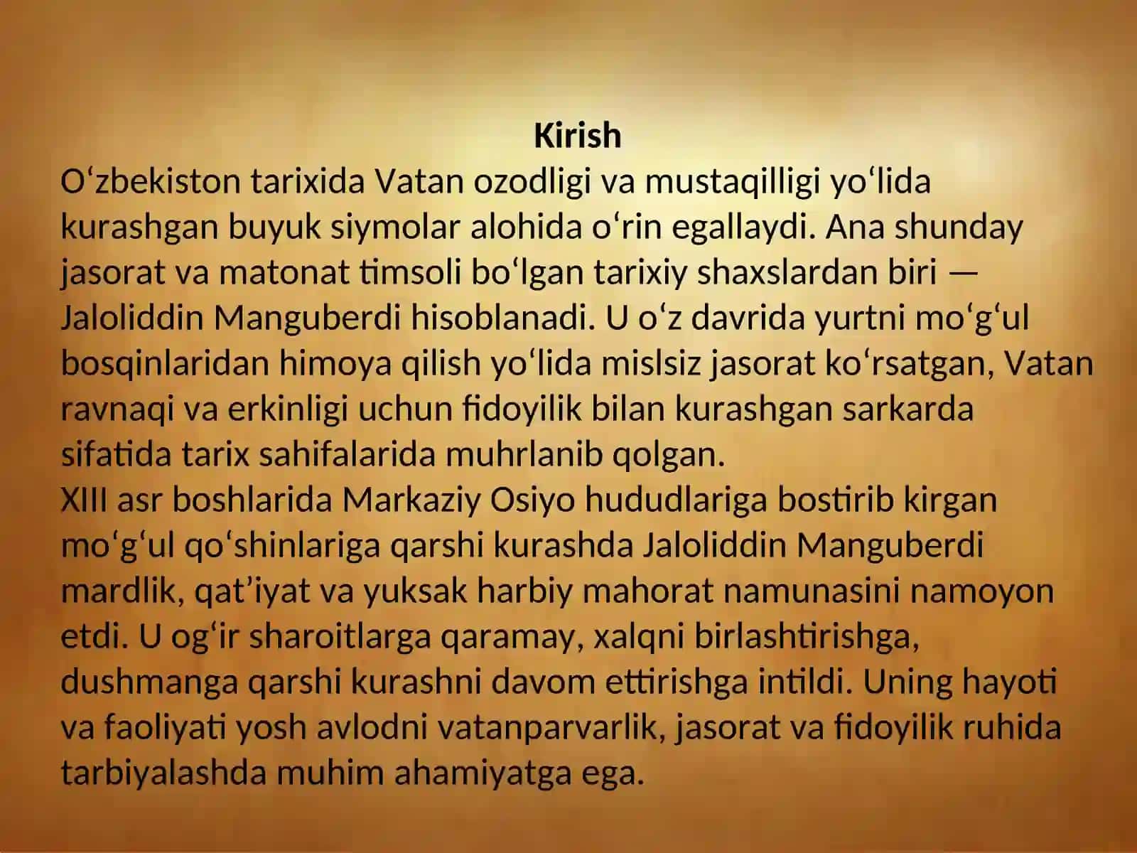 Jaloliddin Manguberdi - Vatan himoyachisi 3