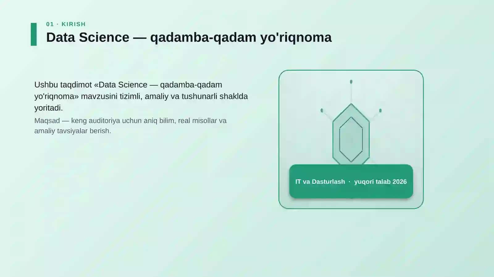 Data Science — qadamba-qadam yo'riqnoma 3