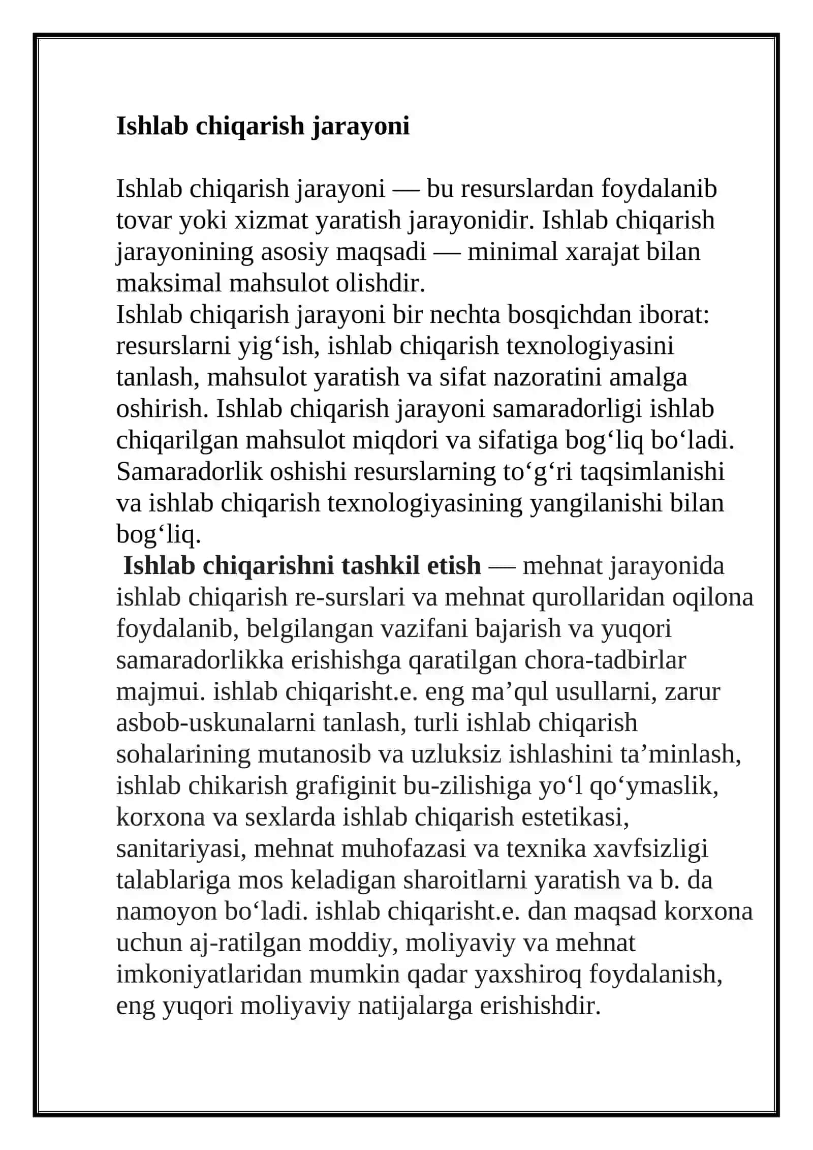 Ishlab chiqarish jarayoni va izokvanta 3