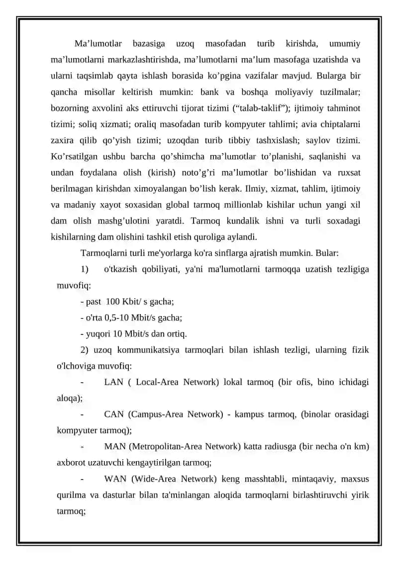 Kompyuter tarmoqlari 3
