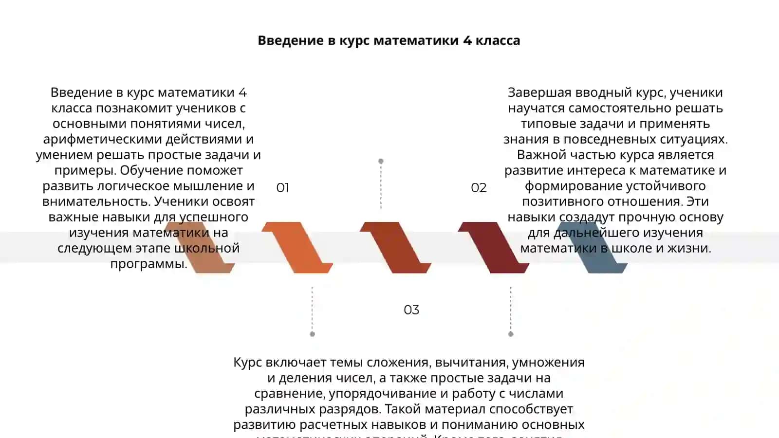 Введение в курс математики 4 класса 3