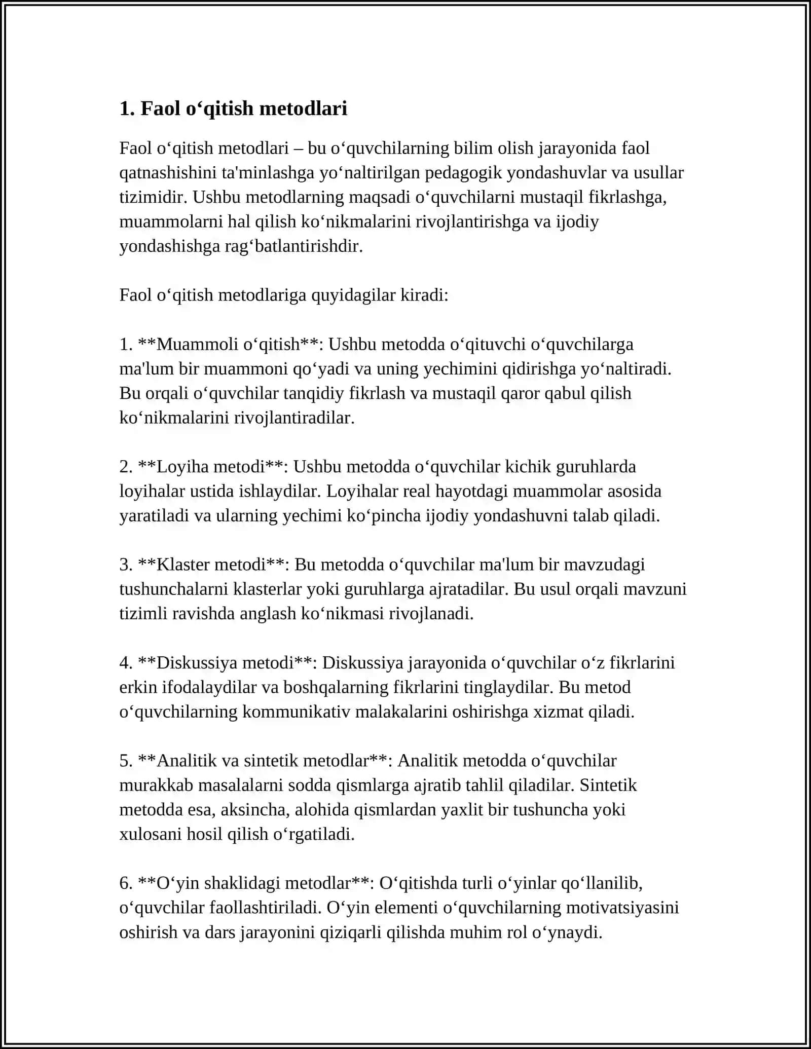 INTERFAOL TA'LIM METODLARI 3