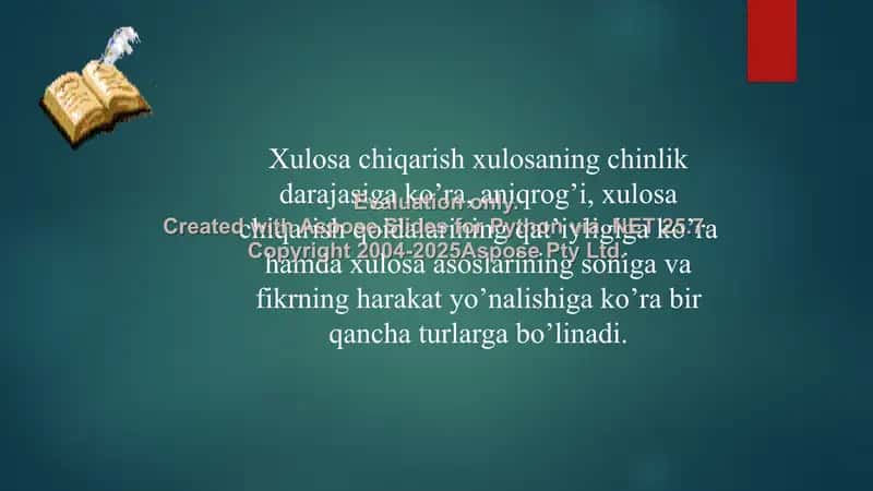 Xulosa chiqarish 3