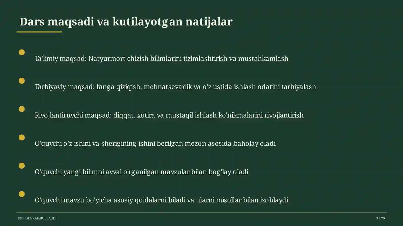 Natyurmort chizish (2-sinf) 3
