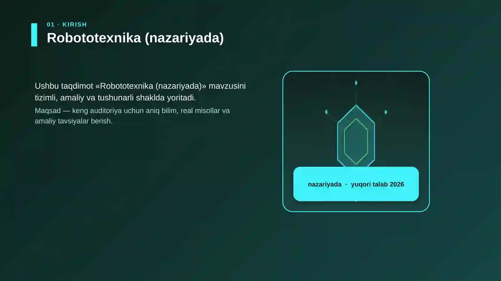 Robototexnika (nazariyada) 3